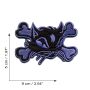 Patch - Cats Head with bones - black-lilac