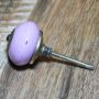 Ceramic door knob shabby chic - unicolour - rose