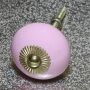 Ceramic door knob shabby chic - unicolour - rose