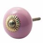 Ceramic door knob shabby chic - unicolour - rose