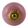 Ceramic door knob shabby chic - unicolour - rose