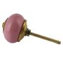 Ceramic door knob shabby chic - unicolour - rose