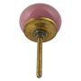 Ceramic door knob shabby chic - unicolour - rose