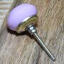 Ceramic door knob shabby chic - unicolour - rose