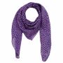 Pañuelo de algodón - Corazón - púrpura - Pañuelo cuadrado para el cuello