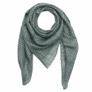 Sciarpa di cotone - grigio-scuro - lurex argento - foulard quadrato