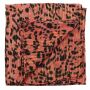 Pañuelo de algodón - Leopardo 1 rojo - oro - Pañuelo cuadrado para el cuello