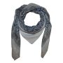 Sciarpa di cotone - Modello dallIndia 1 bianco strisce argento - lurex argento - foulard quadrato