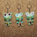 Doll with button-eyes - Pussy Cat 07 - Keychain
