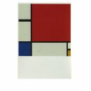 Cartolina - Piet Mondrian - composizione con rosso, blu,...