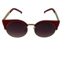 Retro Sonnenbrille - 50s-Stil - gold und rot