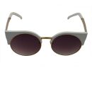 Retro Sonnenbrille - 50s-Stil - gold und weiß