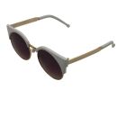 Retro Sonnenbrille - 50s-Stil - gold und weiß