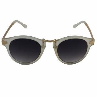 Retro Sonnenbrille - 50er, 60er Jahre - gold und weiß transparent