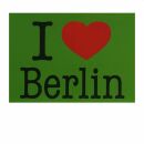 Postkarte - I love Berlin - grün