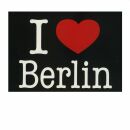 Postkarte - I love Berlin - schwarz