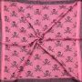 Kufiya - Keffiyeh - Calaveras con sable rosa-fucsia - negro - Pañuelo de Arafat