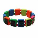 Bracciale di legno - Pace - multicolore