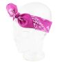 Bandana Scarf - Paisley pattern 01 - pink - white - squared neckerchief