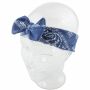 Pañuelo para la cabeza y el cuello - Paisley muestra 01 azul - blanco - Pañoleta - Bandana
