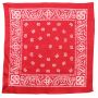 Bandana Scarf - Paisley pattern 01 - red - white - squared neckerchief