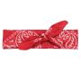 Bandana Scarf - Paisley pattern 01 - red - white - squared neckerchief