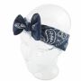 Pañuelo para la cabeza y el cuello - Paisley muestra 01 azul marino - blanco - Pañoleta - Bandana