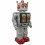 Robot - Robot de hojalata - Electron - plateado - Juguete de lata