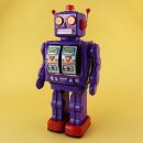 Robot - Robot de hojalata - Electron - lila - Juguete de lata