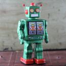 Robot - Robot de hojalata - Electron - verde - Juguete de lata