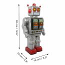 Roboter - Electron Robot - grau - Blechroboter