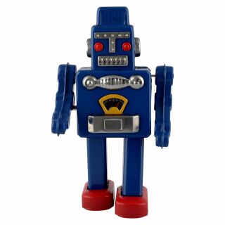 Robot - Robot de hojalata - Mechanical Robot - azul - Juguete de lata