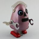 Robot - Robot de hojalata - Robot huevo - rojo - burdeos - Juguete de lata