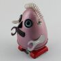 Robot - Robot de hojalata - Robot huevo - rojo - burdeos - Juguete de lata