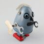 Robot - Robot de hojalata - Robot huevo - plateado - Juguete de lata