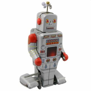 Robot - Robot de hojalata - Silver Robot - Juguete de lata