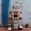 Robot - Tin Toy Robot - Silver Robot