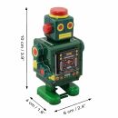 Robot - Robot de hojalata - Green Robot - Juguete de lata