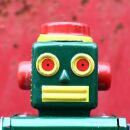 Robot giocattolo - Green Robot - robot di latta verde - giocattoli da collezione