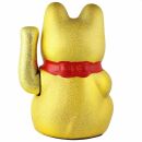 Glückskatze - Maneki-neko - Winkekatze aus Keramik - 22 cm - gold