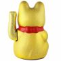 Agitando gato chino - Maneki neko de carámica - 22 cm - oro