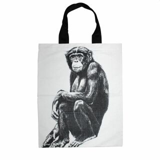 Borsa in cotone XL - scimmia - borsa della spesa