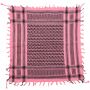 Bandana Kufiya - Keffiyeh - rosa - negro - Pañuelo para la cabeza y el cuello 55x55 cm