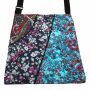 Cloth bag - Three different Floral Designs - magenta, dark blue, turquoise - Sling bag