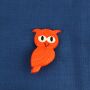 Pin - Owl - orange - Badge