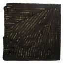 Cotton Scarf - black Lurex gold - squared kerchief