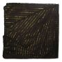 Baumwolltuch - schwarz Lurex gold - quadratisches Tuch