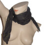 Pañuelo de algodón - negro Lúrex oro - Pañuelo cuadrado para el cuello