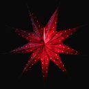 Stella di carta - Stella di Natale - Stella a 9 punte - rosso-blu-giallo - 60 cm