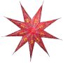 Paper star - Christmas star - 9-pointed star - red-blue-yellow - 60 cm
